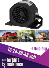 Resim Transformacion Forklift İş Makinası Sireni 107 Yüksek Desibel 12V-24V-36V-48V 424011 