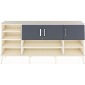Resim Arges Konsol 9 Raflı 3 Kapaklı 176x30x83 Aytaşı-antrasit/aytaşı Antrasit/aytaşı 