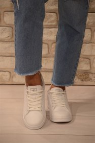 Resim Jump KADIN JUMP BEYAZ DÜZ TABAN SNEAKER SPOR AYAKKABI 15306 | Orjinal 