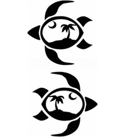 Resim Kaplumbağa Oto Motor Laptop Duvar Folyo Sticker 10x19 Cm Lcst Lcst 