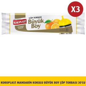 Resim Koroplast Mandarin Kokulu Büyük Boy Çöp T. 10'lu X 3 Adet 