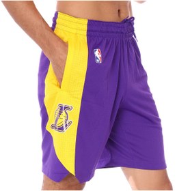 Resim Nike Los Angeles Lakers NBA Practice 18 Erkek Mor Basketbol Şortu AJ5077-504 