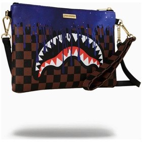 Resim Nan Lost In Space Drip Crossover Clutch, Unisex Lüks Deri El Çantası, Sınırlı Sayıda Kahverengi 