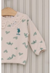 Resim U.S. Polo Assn. Us Polo Kız Bebek Uzun Kol 2lı Takım - Açık Bej Açık Bej 