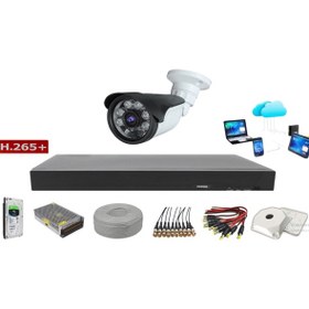 Resim Yıldırımgroup 1'Li 5Mp Sony Lensli+H265 Kayıt Cihazı Full Paket 