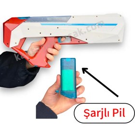 Resim Şarjlı Floresanlı Tam Otomatik Profesyonel Cyber Su Tabancası 
