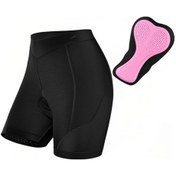 Resim Didadodo Kadın Bisiklet Dolgulu Şort, 3d Dolgulu İç Çamaşırı, Bisiklet Sürüş Şortu, Siyah Siyah 