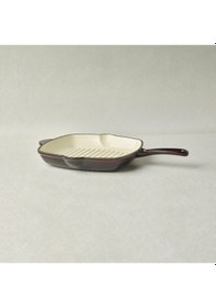 Resim Karaca Heritage Demir Döküm Emayeli Grill Tava 26 Cm Kırmızı Kırmızı 