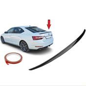 Resim Skoda Super B 2020+ Uyumlu Spoiler / Piano Black - Parlak Siyah 