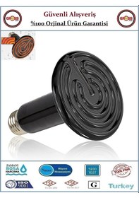 Resim Şavk Seramik Isıtıcı Ampul - Kümes Hayvanları İçin İnfrared Kızılötesi Isıtıcılı Lamba - 100 Watt 