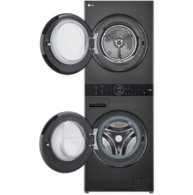 Resim LG WashTower W4W8BVKKZHM 12 KG Yıkamalı 10 KG 2’si 1 Arada Ortak Panelli Çamaşır Makinesi - Inox 