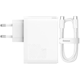 Resim Baseus Gan5 Pro 100 Watt Süper Hızlı Telefon Tablet Macbook Şarj Cihazı Type-c To Type-c 100w Kab 