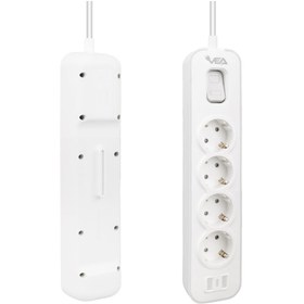 Resim harry 4'LÜ 1.5 METRE KABLOLU 1.KALİTE AKIM KORUMA ÇOCUK VE YANGIN KORUMA ANAHATRLI 4000 WATT 16 AMPER 