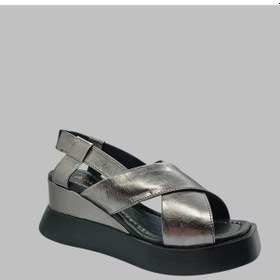Resim Albini A-24y101411 Kadın Deri Sandalet PLATİN 
