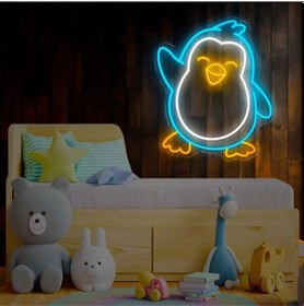 Resim Twins Led Penguen Figürlü Neon Tabela Mavi Model:model:66963366 Mavi 