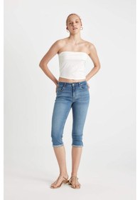 Resim DeFacto Normal Bel Jean Kapri B9172AX24SMNM39 