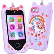 Resim Çocuklar için Akıllı Telefon Oyuncak, Çift Kamera, 1080P HD, 48MP Fotoğraflar, 14 Eğlenceli Oyun, Renkli Filtreler ve Unicorn Tasarımı - Gençler için İdeal Doğum Günü veya Tatil Hediyesi, Telefon Aksesuarı 