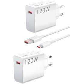 Resim Drnds 120 Watt Turbo Hızlı Şarj Aleti Seti Hızlı Şarj Adaptörü Beyaz 