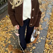 Resim Kadınların Cebi Olan Rahat Suni Kürk Kardiganı - Koyu Renkli, Sonbahar/Kış İçin Mükemmel, Rahat Sonbahar Giyimi | Açık Ön Ceket | Yumuşak Dokulu 