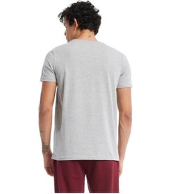 Resim Galatasaray Lisanslı Büyük Logolu Gri T-shirt Ve 23 Şampiyonluk Şal Atkı Gri 