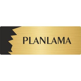 Resim Özarslan Dizayn Metal Departman Kapı İsimliği, Yönlendirme levhası Planlama 10X20 Cm Altın Renk 