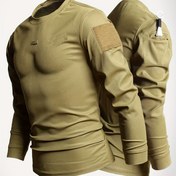 Resim Erkek Outdoor Tişört - Hızlı Kuruyan Nem Emici Uzun Kollu, Yan Cepli Gömlek, Esnemeyen Kumaş, Yürüyüş, Spor Salonu, Koşu, Doğa Yürüyüşü Giyim, Sportif Tasarım, Dayanıklı Yapı, Spor Giyim, Sportif Görünüm, Hafif Malzeme 