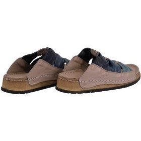 Resim Napa Shoes Hakiki Deri Büzgülü Çok Bantlı Rahat Taban Kadın Terlik Napa-307 Vizon 