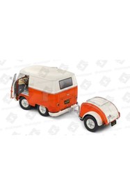 Resim Solido S1810902 1/18 Volkswagen Kool Kombi 1950 Orange / White 