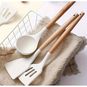 Resim Felis Arte 5 'li Silikon Pişirici Set, Bambu Sap, Büyük Boy 