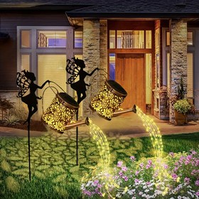 Resim Mireluike Ruiede Güneş Lambaları Işıklarla - Bahçe, Patio ve Yolu için Vintage Metal Kettle Dekoru, Güneş Enerjili Festivite Aydınlatma, Tatil Süsleri ve Hediyeler için Mükemmel, Güneş Bahçe Lambaları 