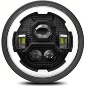 Resim Cloudstore Led Yuvarlak Sauna Işığı Melek Gözü Jeep Off-road Lambası R1 17.78cm H4 200w 6000k 3500k 30000lm 24v 1 Parça 