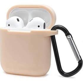 Resim Eco Port Apple Airpods 2 (2.nesil) Sert Silikon Kılıf - Bej 