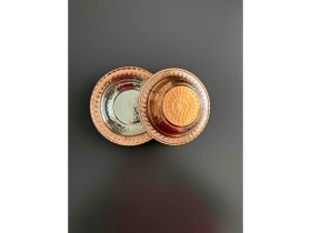 Resim Bakır Kahvaltılık 6 Lı Çerezlik Sunumluk 12.5 cm Meze Tabağı 