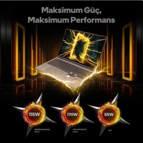 Resim Game Garaj Slayer R9T-5060-C2 R9-8945HX 32 GB 2 TB SSD RTX5060 16" Dos Dizüstü Bilgisayar 