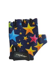 Resim Raptor Çocuk Eldiveni Kısa Parmak Çocuk Bisiklet Eldiveni Silikon Jelli Yıldız Desenli M Beden 