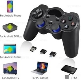 Resim 2.4g Wireless Gamepad Kablosuz Oyun Kolu Otg Pc Ps3 Android Tv Tablet Uyumlu 