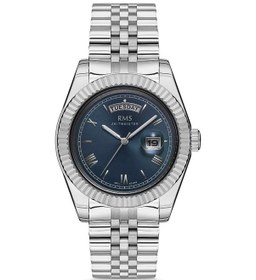 Resim Rms Zeitmeister Rms.1.ag1349.04 Takvim Ve Gün Göstergeli Romen Rakamlı 5 Atm Suya Dayanıklı Çelik Kasa Metalik Renk Erkek Kol Saati Metalik 