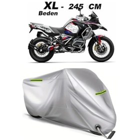 Resim Challenger Motosiklet Brandası Gri Xl 245 Cm Her Hava Koşuluna Dayanıklı Su Geçirmez Kilit Uyumlu 