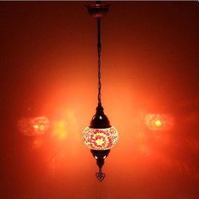 Resim Dekoratif MOZAİK LAMBA ASKILI FAS OSMANLI LAMBASI 