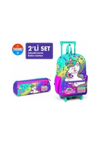 Resim Coral Hıgh Anaokul Çekçek Sırt Çanta 24029+ Kalemlik 22029 Çok Renkli 