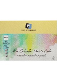 Resim Alex Schoeller Monte Carlo Suluboya Blok 300 G 10 Yp. A3 