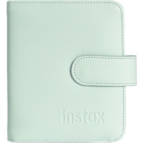 Resim Fujifilm Instax mini 12 Yeşil Fotoğraf Makinesi-20'lu Film-Kare Albüm ve Şeffaf Kılıf Seti 
