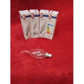 Resim Kuğulu Avize Dekoratif Ampul.şeffaf renkte,Ucu kıvrık.40WATT.(E.14)(Mum ampuldür) 