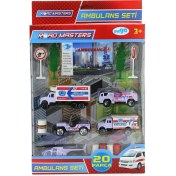 Resim Helikopterli Metal Ambulans Seti JP9105 