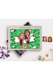 Resim Bk Gift Kişiye Özel Kız Kardeşler Karikatürlü 1000 Parça Profesyonel Puzzle-5 