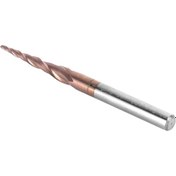 Resim Yaozixa Tungsten Carbide Tapered Ball Nose End Mill, 2 Flute, Antique Brass Coated, R0.5x20.5xd4x50mm - For Cutting, Milling, Grooving 