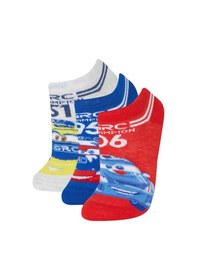 Resim DeFacto Erkek Çocuk Cars 3'lü Pamuklu Patik Çorap E5228A8NSKR1 