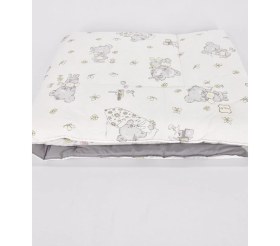 Resim Hype Store Bebek El Yapımı Koala Desenli Yorgan Çarşaf ve Yastıklı Üçlü Set (Gri) 