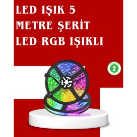 Resim 5 Metre Kumandalı Rgb Şerit LED Aydınlatma 