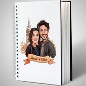 Resim Galata Kulesi ve Aşkımız Karikatürlü Defter 